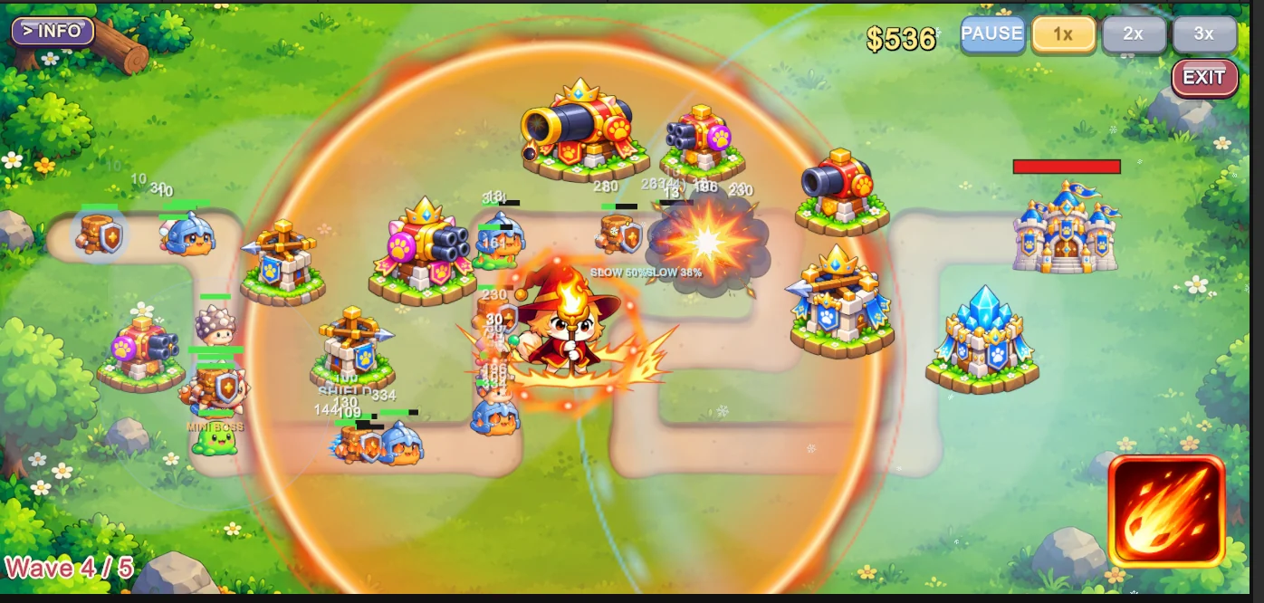 CATD actual development screenshot: Gameplay — Grassland battlefield