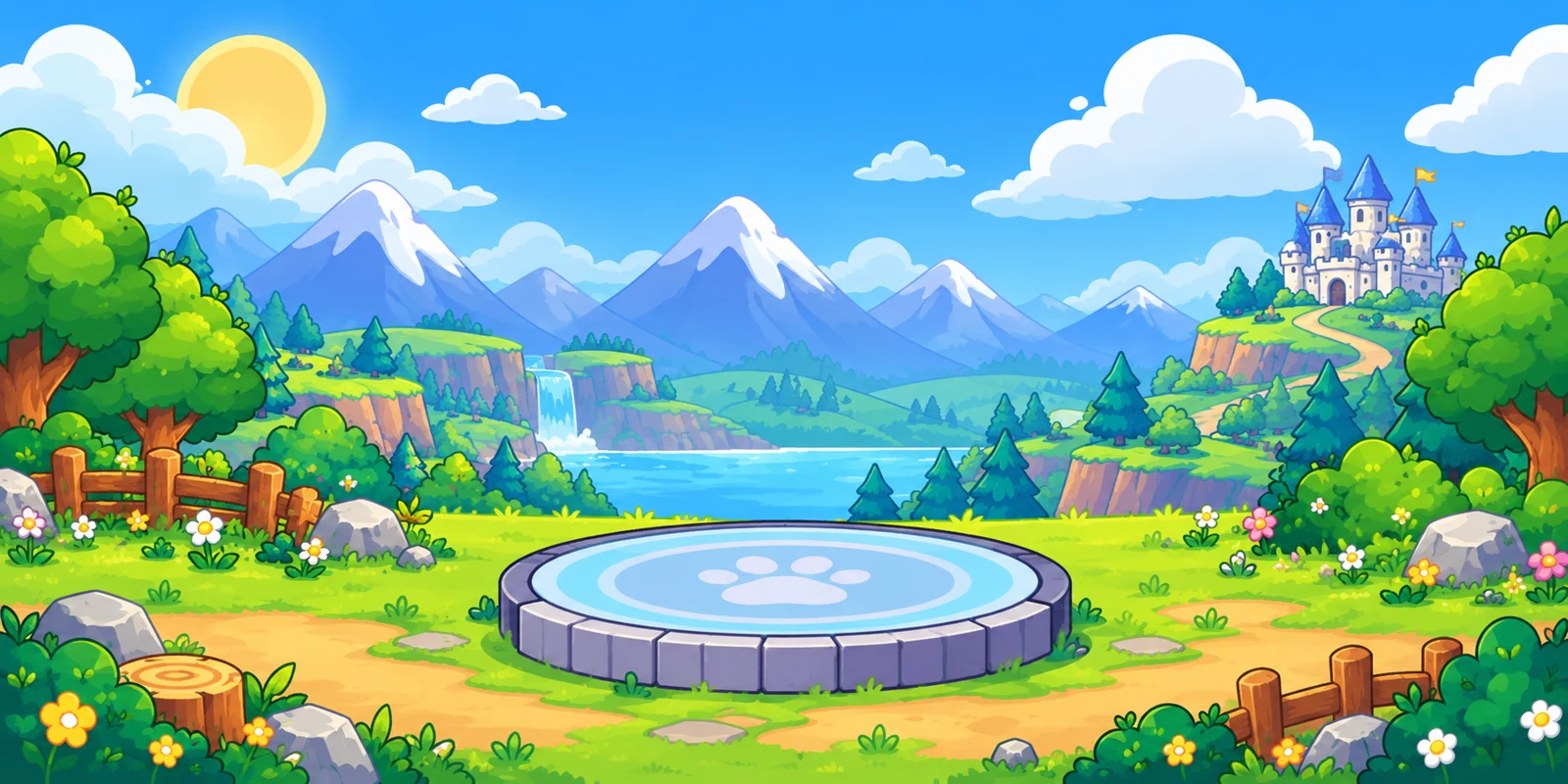 CATD colorful fantasy game environment